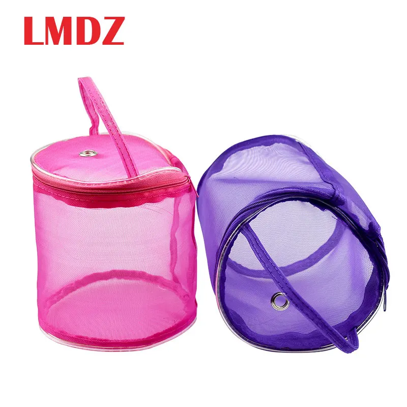 

LMDZ 1Pcs 2Size Storage Organizer Bag with Zipper Closure Yarn Mesh Bag Sewing Tools Yarn Crochet Thread Storage Case