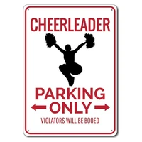 cheerleader parking sign metal tin sign metal signcheerleader sign cheerleader gift for teen room decor cheer lover gift