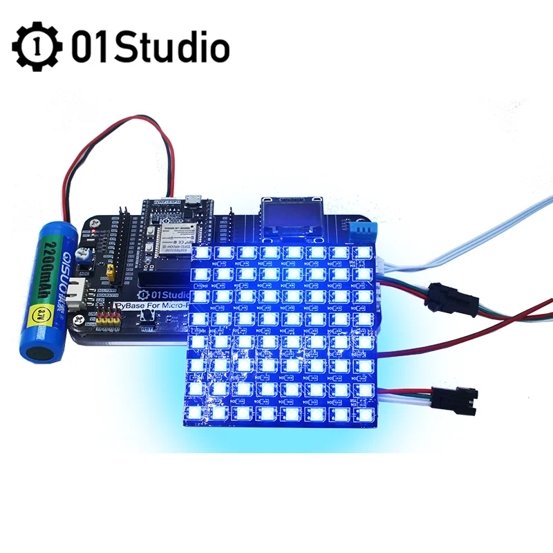 01Studio RGB Pixel Screen Neopixel WS2812B Python MicroBit MicroPython Accessory |