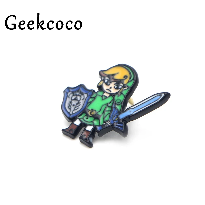 Legend of zelda, эмалированная булавка из металлического сплава цинка, трендовая медаль, эмблема на рюкзак, рубашку, одежду, сумку, броши, Значки для мужчин и женщин J0048