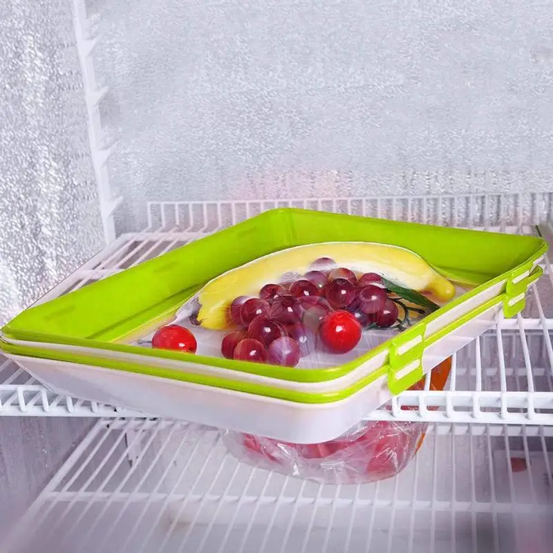 

Food Preservation Refrigerator Tray Vacuum Healthy Organizer Kitchen Tools Keeping Set Spacer Container Storage V6O0