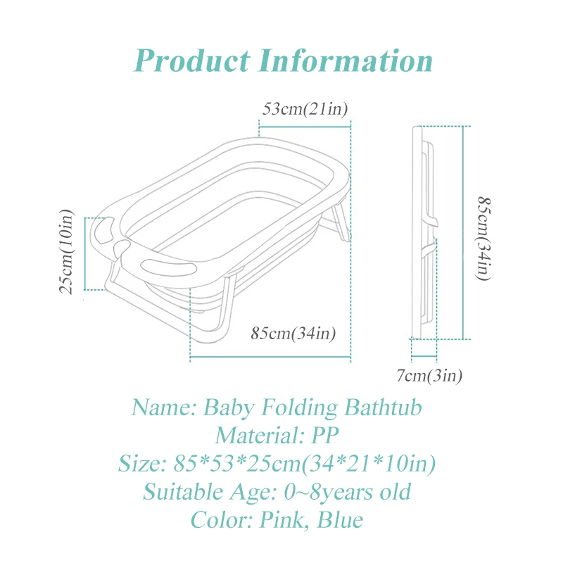 Складная Ванна для новорожденных Educhild экологически чистая умная ванна с большим
