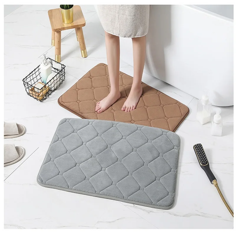 

Bath Mat Anti-Slip Entrance Doormat Water Absorption Kitchen Floor Mats Washable Living Room Bedroom Carpet Plush Hallway Rugs