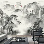 Пользовательские 3D обои в китайском стиле художественная живопись тушью водопад фото настенные фрески гостиной спальни Кабинета домашний декор Фреска