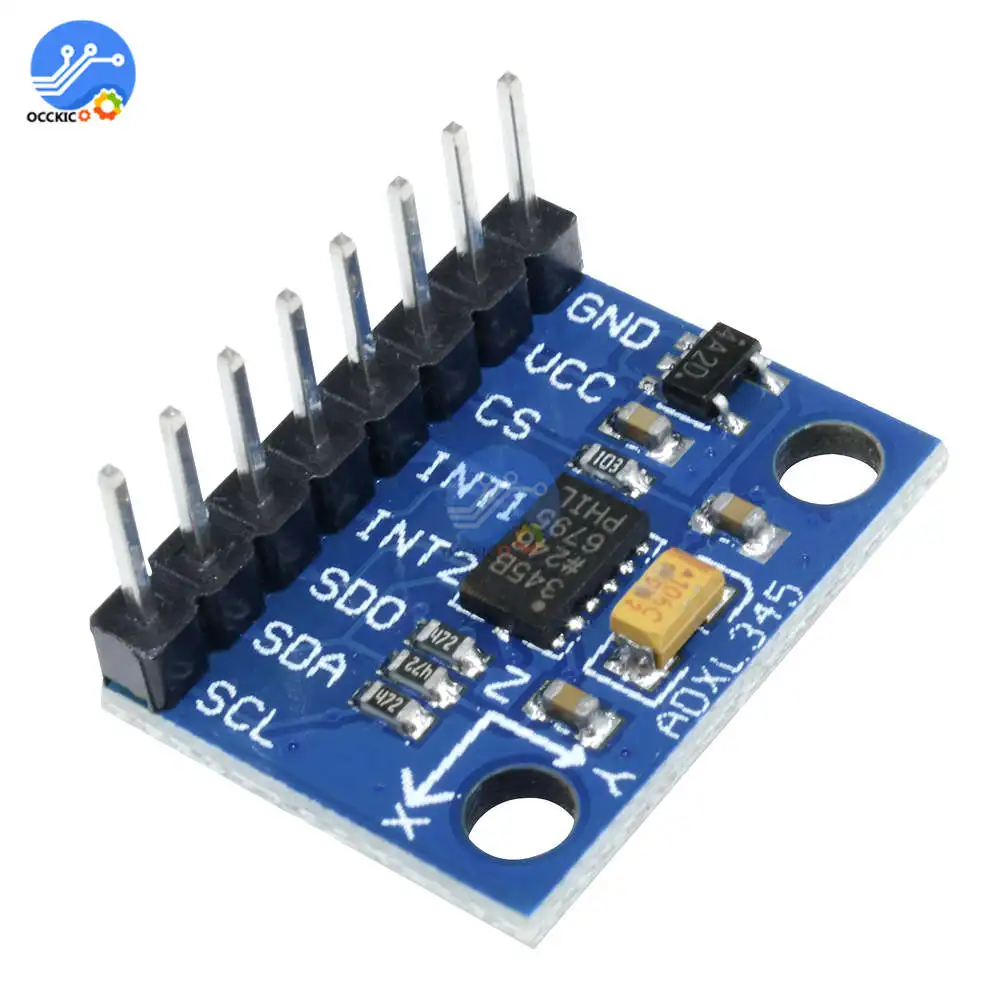 ADXL345 3 осевой цифровой модуль ускорения гравитационного наклона трехосевой