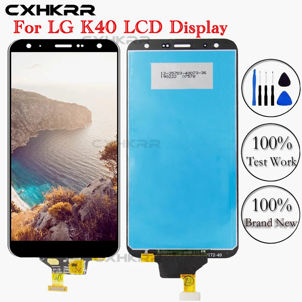 Новый 5 7 ''для LG K40 LMX420HM LMX420EM LMX420EMW LCD сенсорный экран дигитайзер замена | Экраны для мобильных телефонов -4001237420448