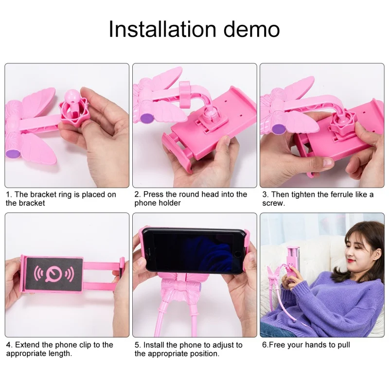 Универсальный вращающийся на 360 градусов гибкий держатель для селфи телефона