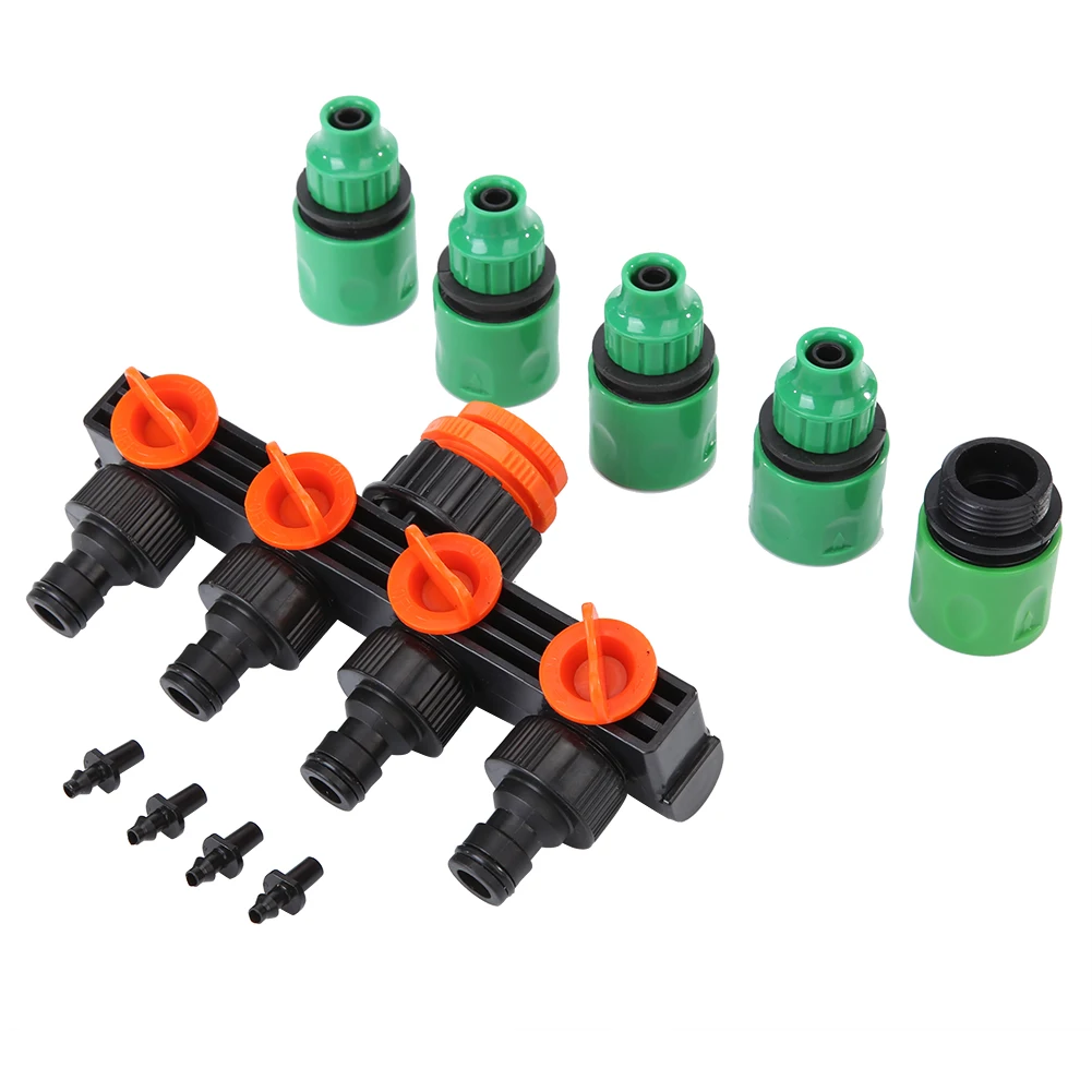 

4 Way Tap Garden Tap Irrigation Valve with Sufficient Durability and Ruggedness Hose Pipe Splitter Gardening Irrigation