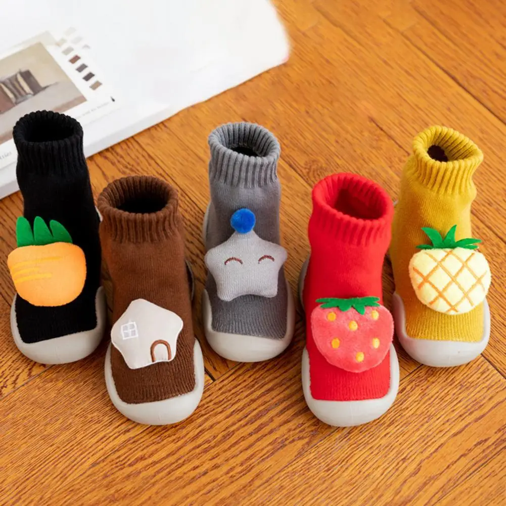 

1Pair Autumn Winter Toddler Baby Knitted Leopard Floor Socks Shoes Infant Anti-slip Indoor Socks Newborn High Tube Socks