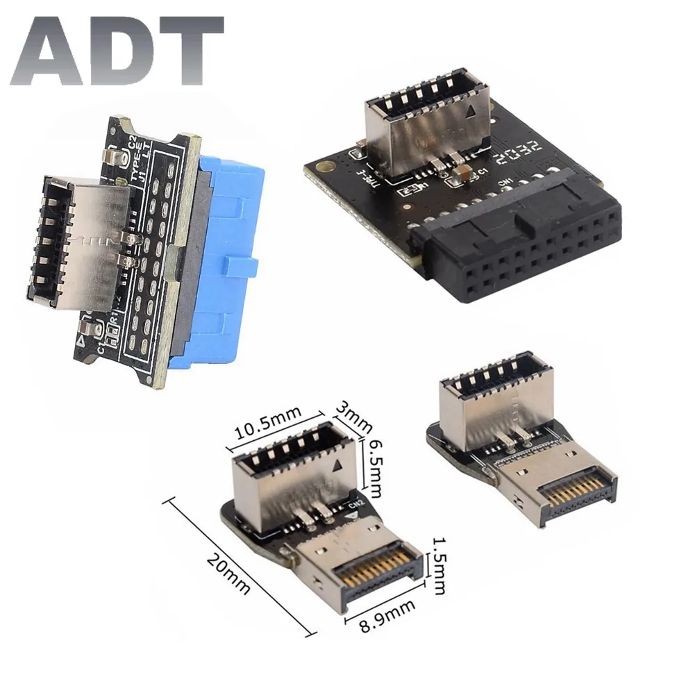 

Вертикальная Розетка USB 3,1 для передней панели с ключом-а Type-E на USB 3,0 20-контактный Штекерный удлинитель для материнской платы