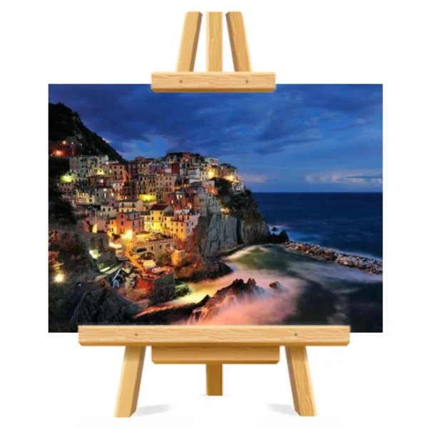 

Ocean City Picture DIY Painting By Numbers Colouring Zero Basis HandPainted Oil Painting Unique Gift Home Decor