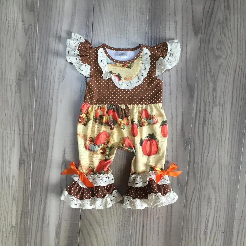 Хэллоуин День благодарения из молочного шелка для маленьких девочек ясельного