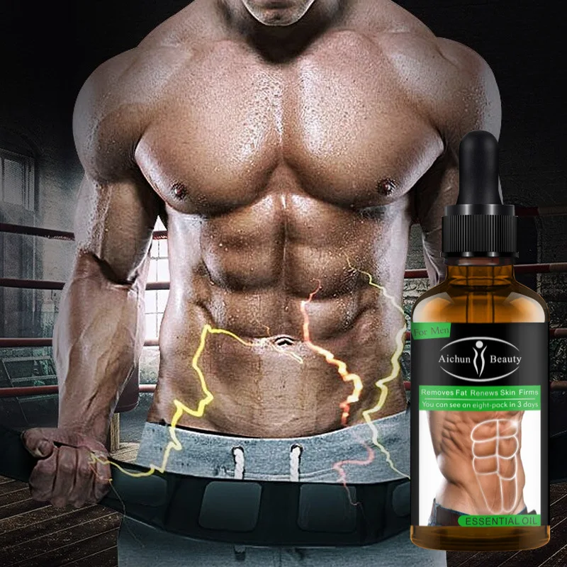 30ML Powerful Abdominal Muscle Essence Oil Stronger Muscle Strong Anti Cellulite Burn Fat Product Weight Loss Essence Oil Men burn the fat feed the muscle