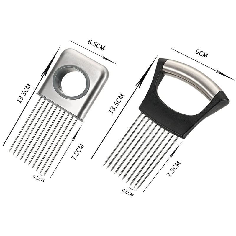 

Simple two piece food slicing auxiliary rack slicer kitchen utensils loose meat needle onion slicer cooking accessories necessar