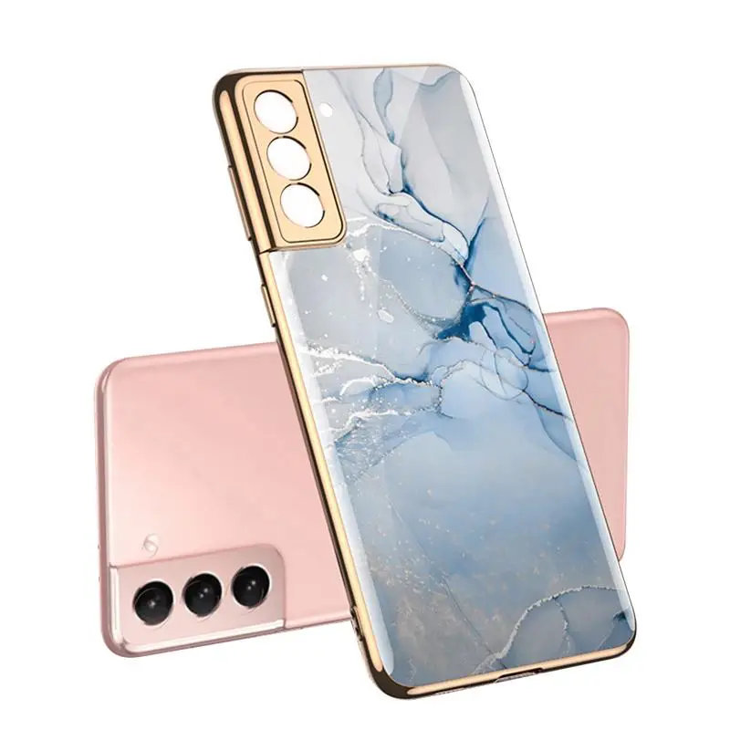 

Чехол для телефона с мраморным узором, 1 шт., совместим с Samsung Galaxy S21