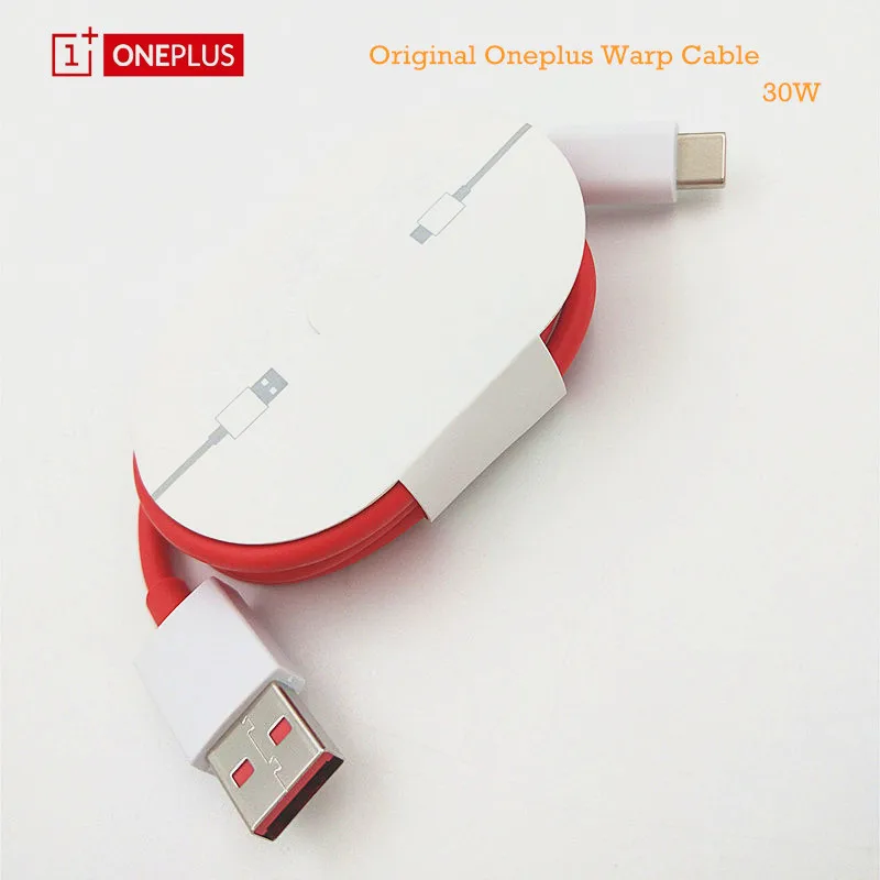 Зарядное устройство Oneplus Warp USB 1 м кабель Type C 5 В 6 А 30 Вт быстрая зарядка от