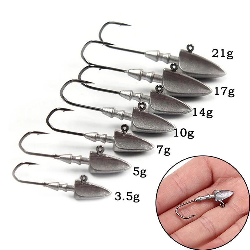 Jig Head Многоцветный рыболовные снасти Крючки с 2g 3g функцией 3.5g 5g 7g 10g 14g 17g 21 гр