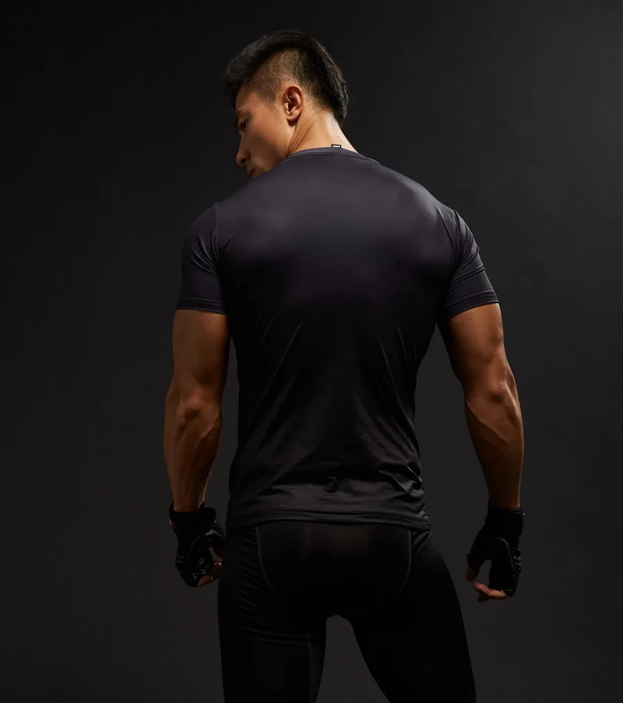

Big Flexibility Fitness Sports T-Shirts Short-Sleeve Jogging Shirt Men Training T Shirt Tops Compression Quick-Drying T Shirt