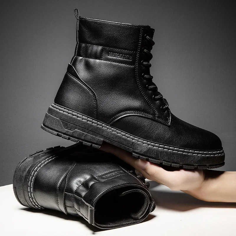 

Martin Boots Men's High-top British Style Trend All-match Tooling Boots Tide Boots Autumn Men's Knight Boots