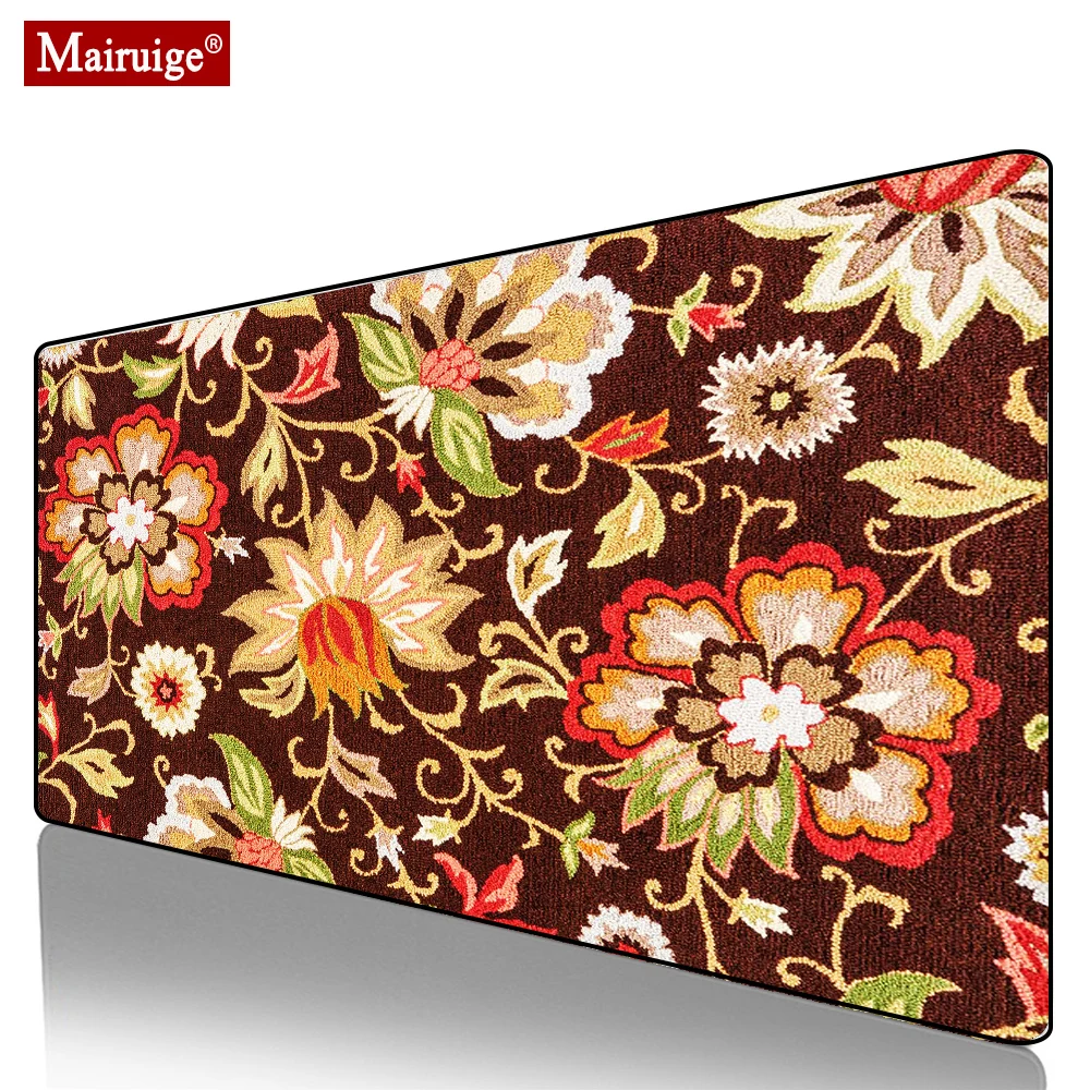 

Flower Home Decoration Persian Rug Mouse Pad XXL Gamer Desk Mat Large Gaming MousePad 90x40cm/80x30cm for Laptop Table Pads
