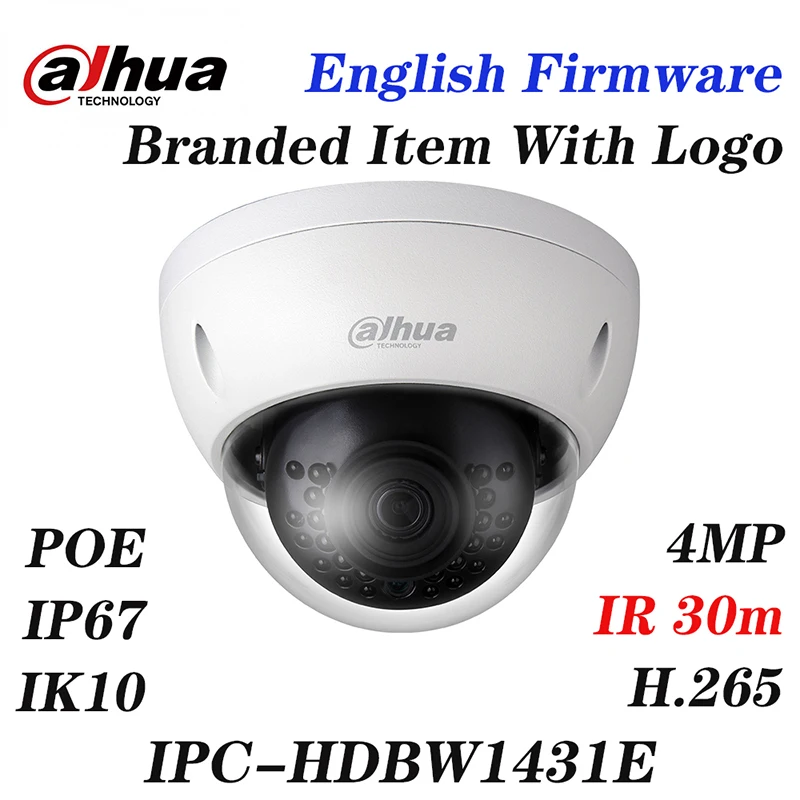 Dahua IPC-HDBW1431E 4MP IP камера POE H.265 IP67 IR 30m английская версия сетевой камеры безопасности