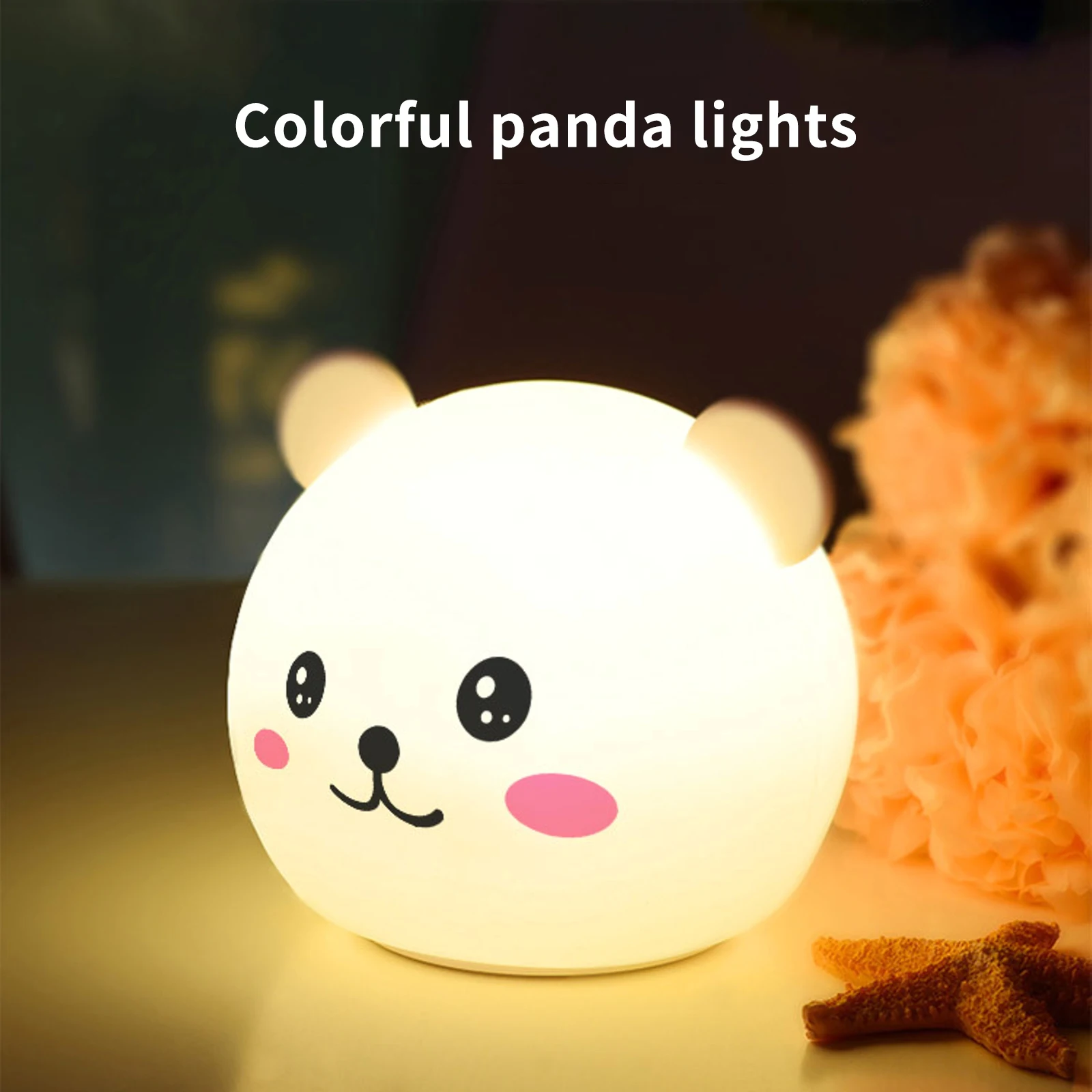

Сенсорное затемнение Красочный светодиодный ночник милый животный медведь кошка Панда Свинья ночник перезаряжаемый силиконовый прикрова...