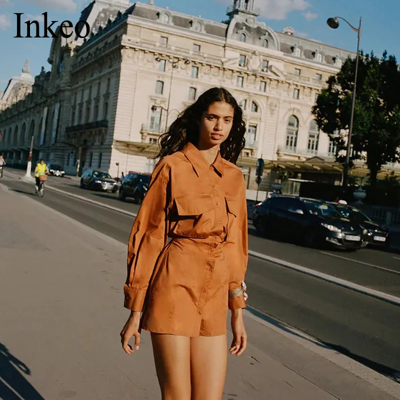 

2020 осень-зима, женское платье-рубашка с отложным воротником и длинным рукавом