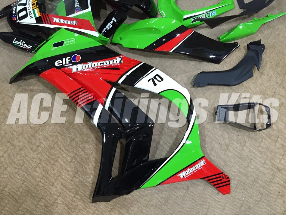 Литья под давлением) ABS полный комплект обтекателя подходит для Kawasaki Ninja ZX-10R ZX10R 2011- 11 12 13 14 15 Обтекатели на заказ 70