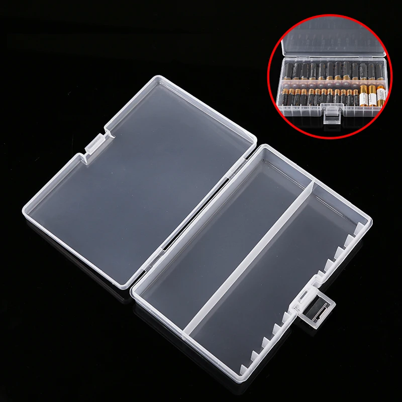 Пластиковый прозрачный чехол для батарей AA контейнер хранения