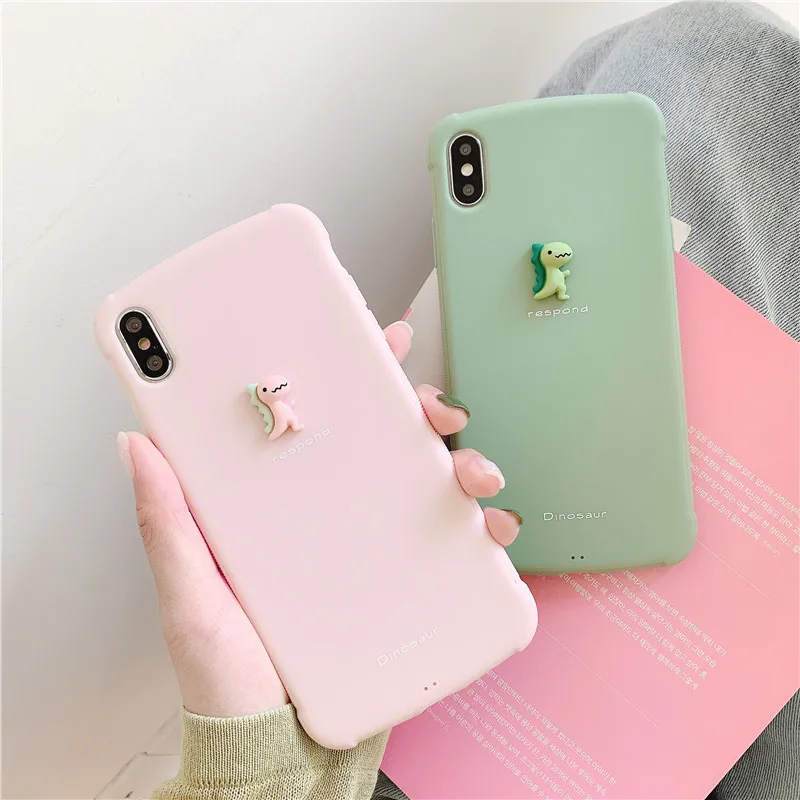 3D маленький чехол для телефона с динозавром iPhone XS Max/XR/X/7 p/6 милый цветной XS/8/7/6 S