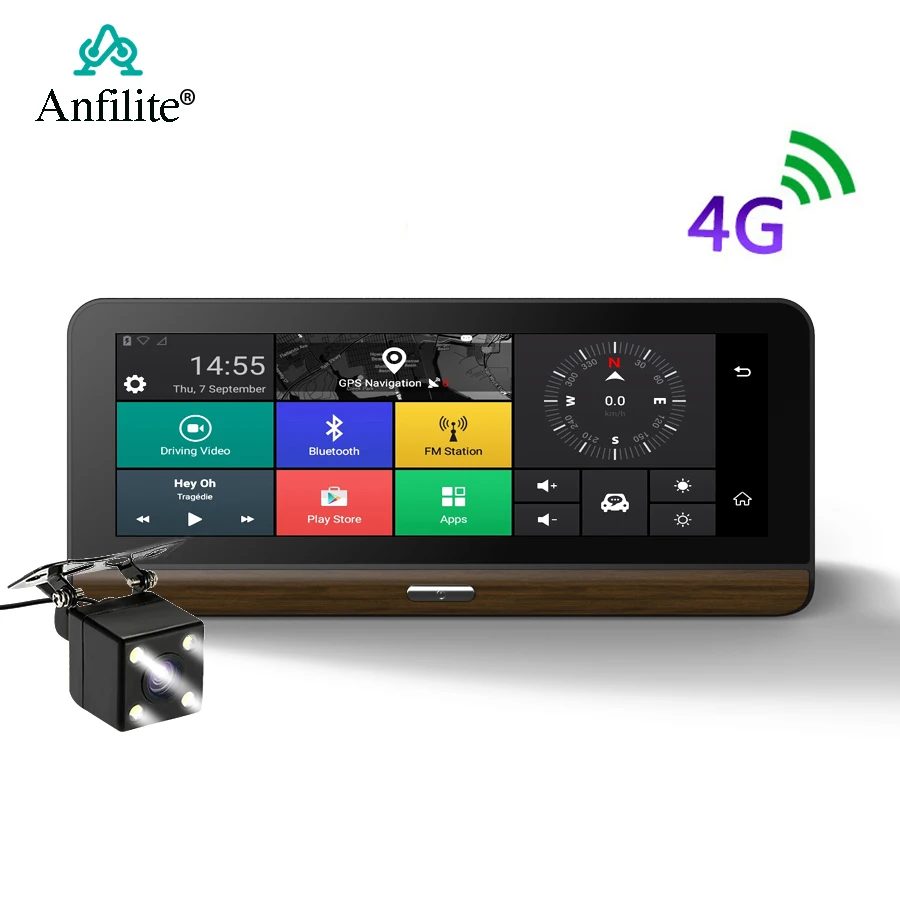 Anfilite 4G ADAS Автомобильный видеорегистратор Камера 7,84 дюймов Android 5,1 gps Bluetooth видеорегистратор gps навигация Южная Корея карты