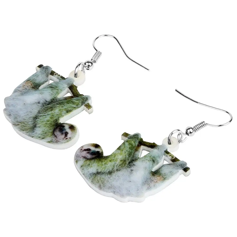 Акриловые южноамериканские серьги Bonsny для ленивецов животные Висячие ювелирные