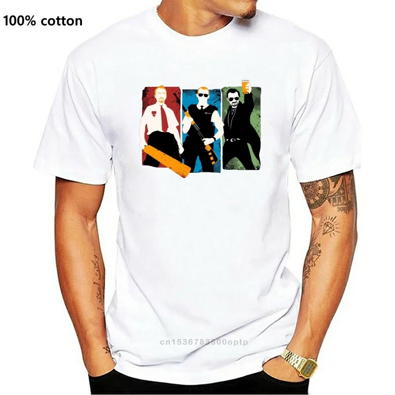 

New Blood And Ice Cream Shaun Of The Dead T Shirt Cosplay T Shirts Cotton Crewneck Oversize Short Sleeve T Shirts Fitness Men