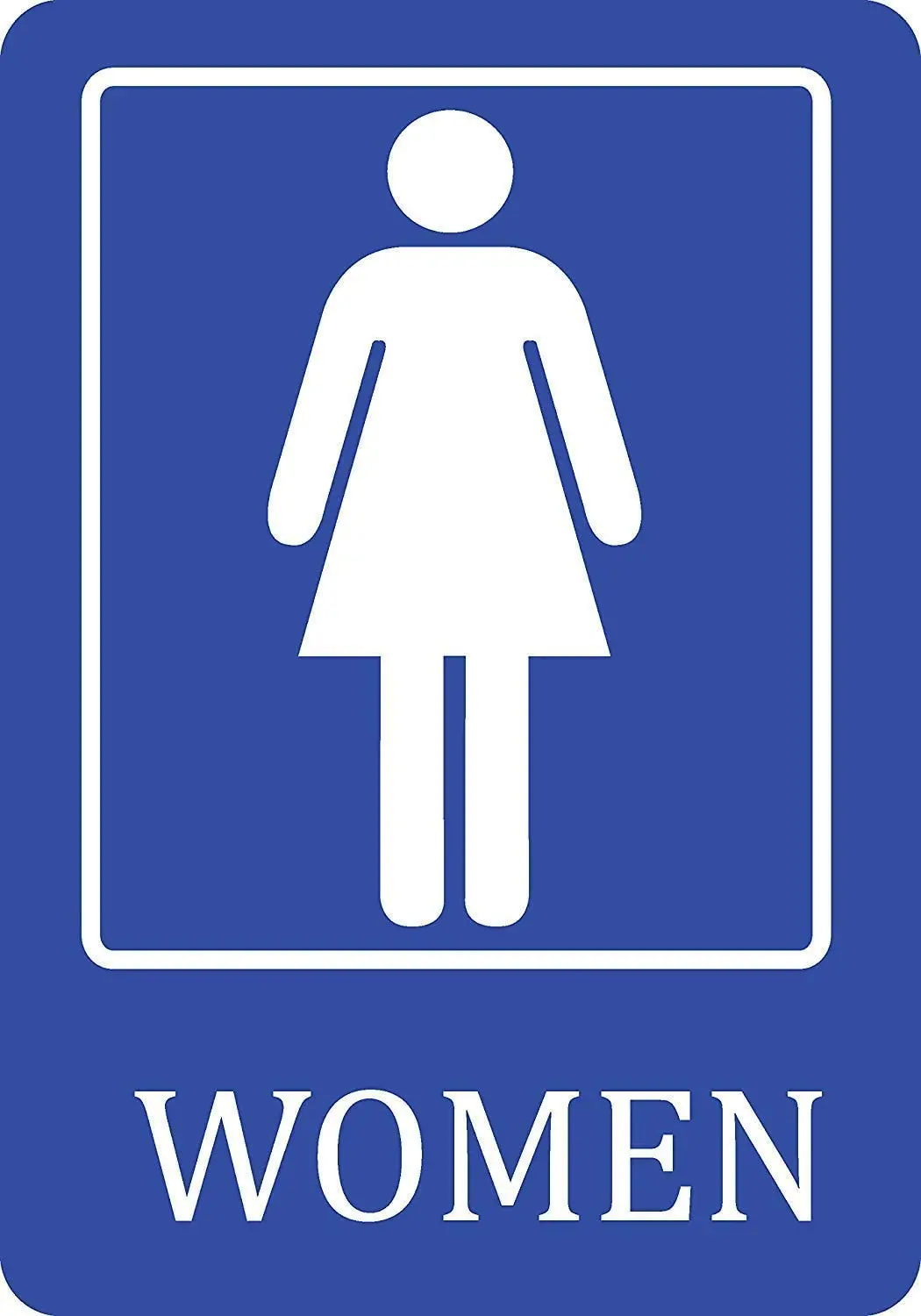 

Women Bathroom Blue Public Restroom Single Retro Metal Tin Sign Plaque Poster Wall Decor Art Shabby Chic Gift