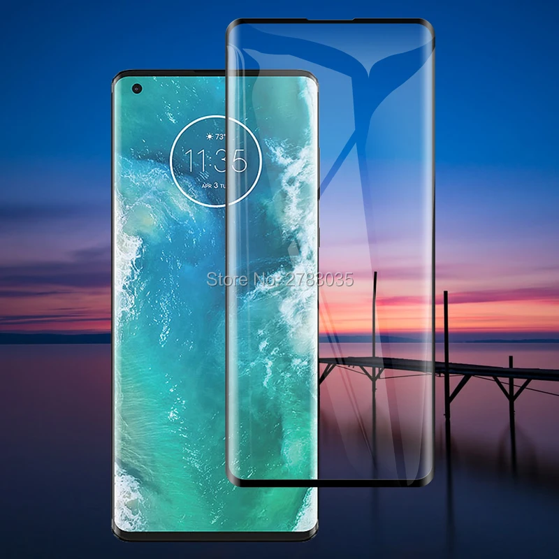 

For Motorola Edge Plus 6.7" 9H Hardness 3D Full Cover Slim Toughened Curved Tempered Glass Film Screen Protector Guard