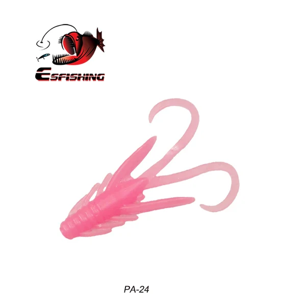 PA24 ESFISHING креветка хог40 45 мм 0,8 г 10 шт. креветка Приманка Мягкая приманка ледяной рыболовный воблер Pesca форель Морская рыбалка Спиннербейт джиг - Цвет: PA24