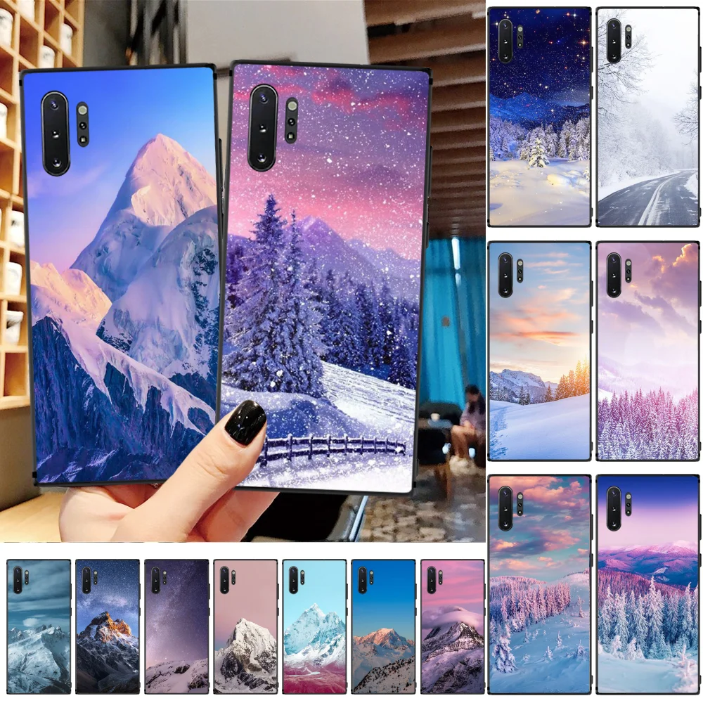 Чехлы для Samsung Galaxy A51 A71 A70 A50 A10 чехол с изображением Снежной Горы оболочка Note 20 Ultra 9