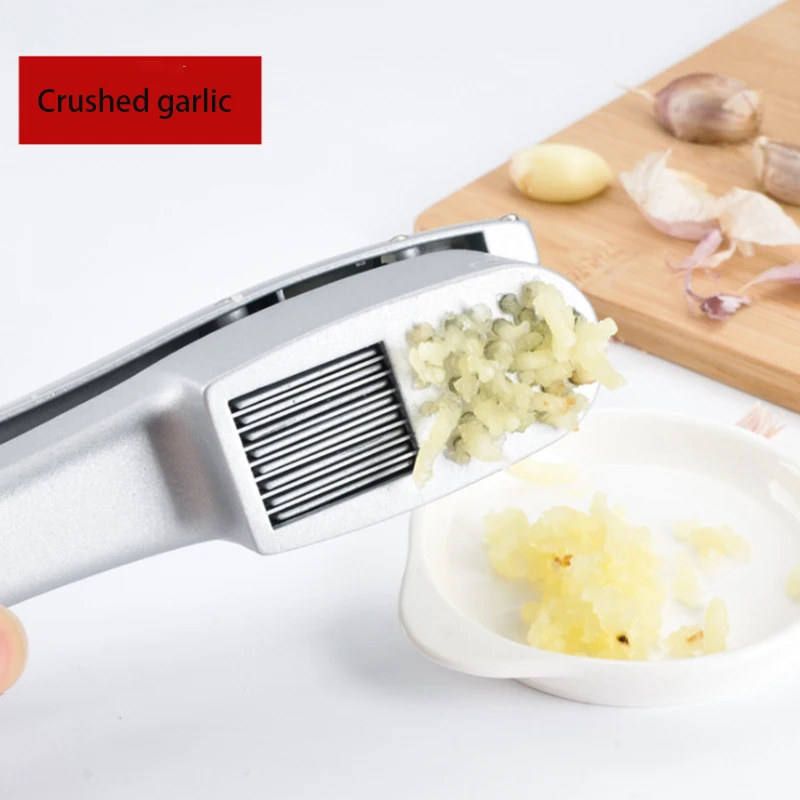 

Household Manual Garlic Press Aluminum Alloy Garlic Cutter Garlic Squeeze Tool Kitchen Gadget Garlic Ginger Mincer Tools