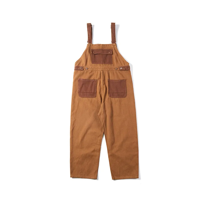 2020 men's jumpsuit multi-pocket overalls men's loose casual pants men's hip-hop overalls streetwear