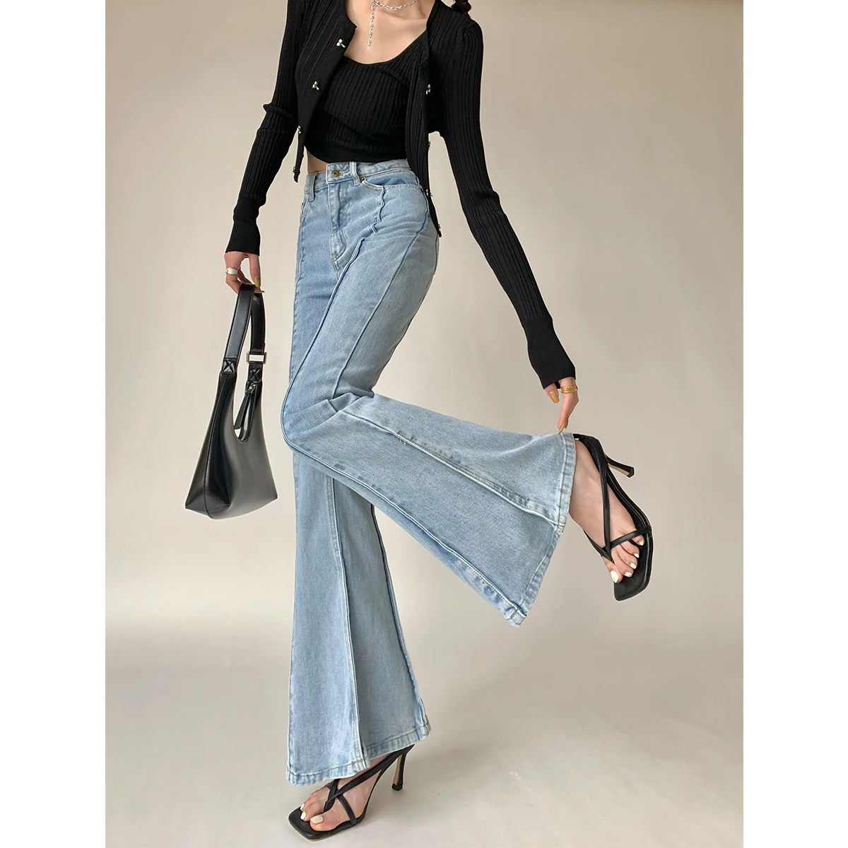 

cardigan Fishbone button cardigan short two-piece suit women's slim and thin knitted cardigan long sleeve knitted sweater Tops