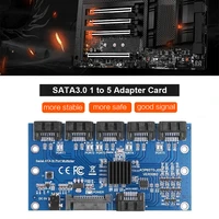 sata expansion card 1 to 5 port sata3 0 controller card motherboard 6gbps multiplier sata port riser card for hdd computer
