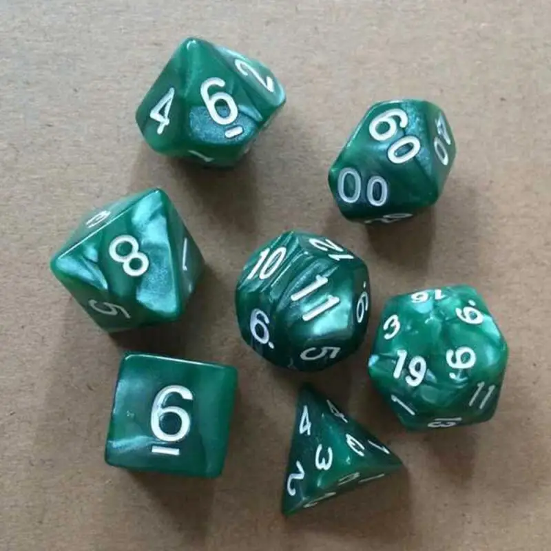 7 шт./компл. многогранные игры TRPG для подземелья драконы непрозрачные