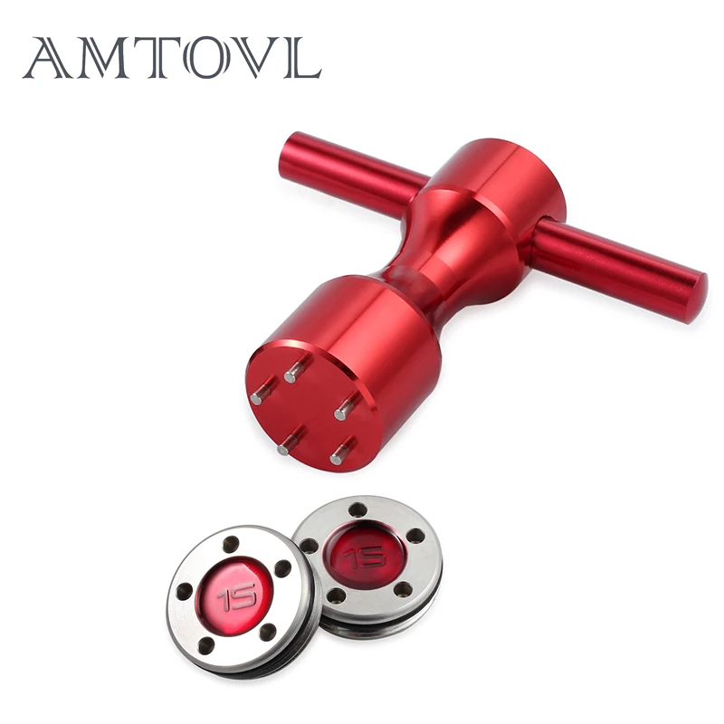 AMTOVL 2Pcs Golf Custom Weights 15g Stainless Steel + 1 Red Wrench For Titleist Scotty Cameron Putters And California Series