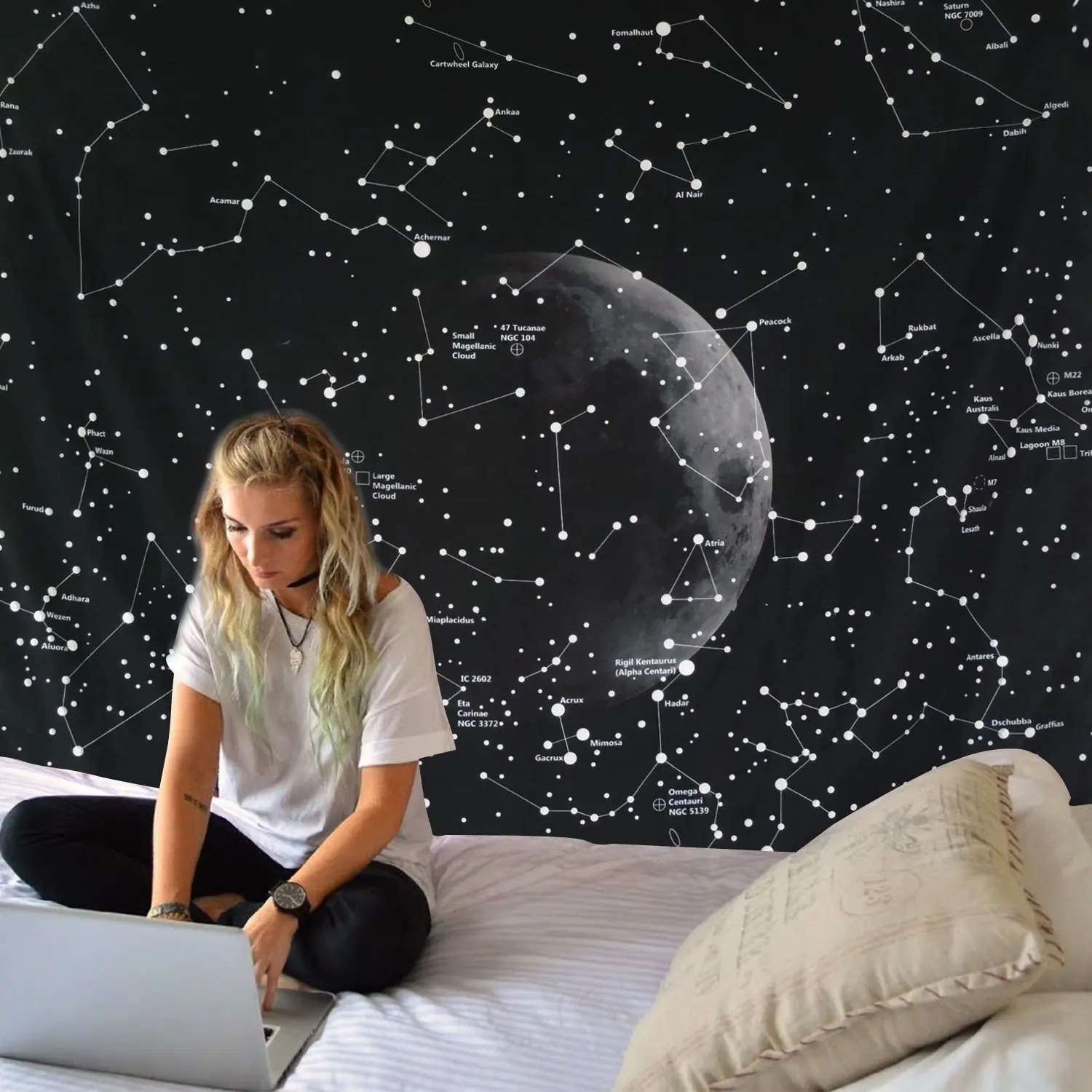 

Space Tapestry Wall Tapestry Starry Sky Tapestry Galaxy Planet Tapestry Constellation Tapestry Bohemian Wall Hanging Cloth