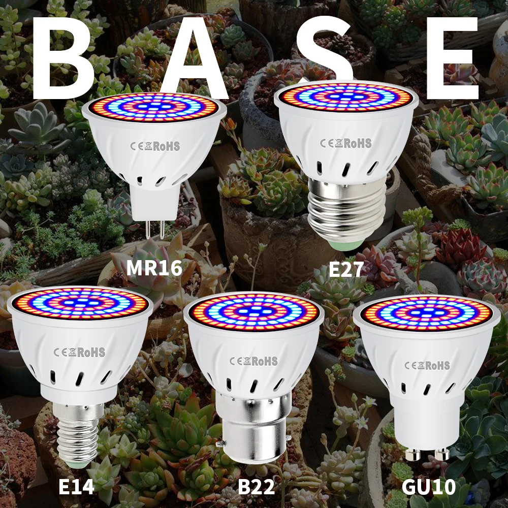 

E27 Led Plant Grow Lamp Led Phyto Growth Light GU10 Full Spectrum E14 Greenhouse Lighting B22 Growing Phyto Light Grow Tent MR16