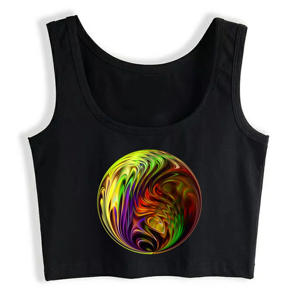 

Топ женский укороченный с абстрактным эффектом, Y2k