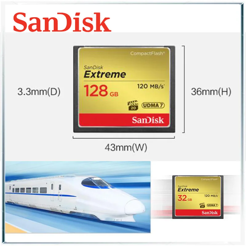 Оригинальный SANDISK EXTREME для SLR камеры высокоскоростной CF COMPACTFLASH карта памяти 32 Гб 64 128 ГБ|Карты памяти| |