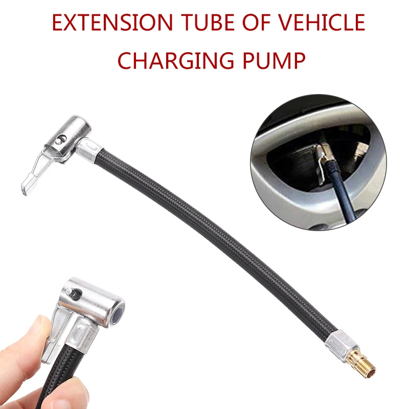 

1pcs Locking Air Chuck with Air Hose Inflator Adapter Extension Inflating Tubes 20cm Universal for Bike Motorcycle Car