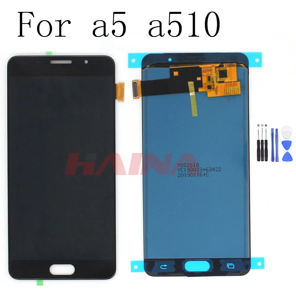 Для Samsung Galaxy A5 2016 A510F A510M A510FD A5100 A510Y ЖК дисплей сенсорный экран дигитайзер в