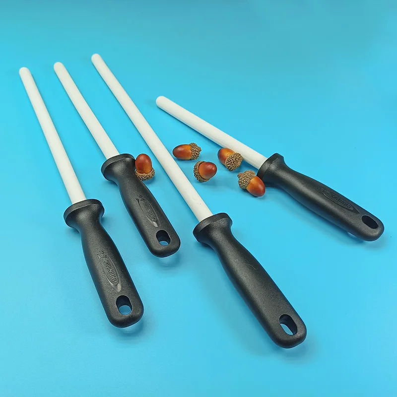 

Knife sharpening rod Tungsten steel Black carbon steel kitchen gadgets Slaughterhouse butcher Ceramic Household knife sharpener